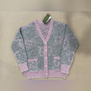 Gucci Reversible GG Mohair Cardigan Sweater